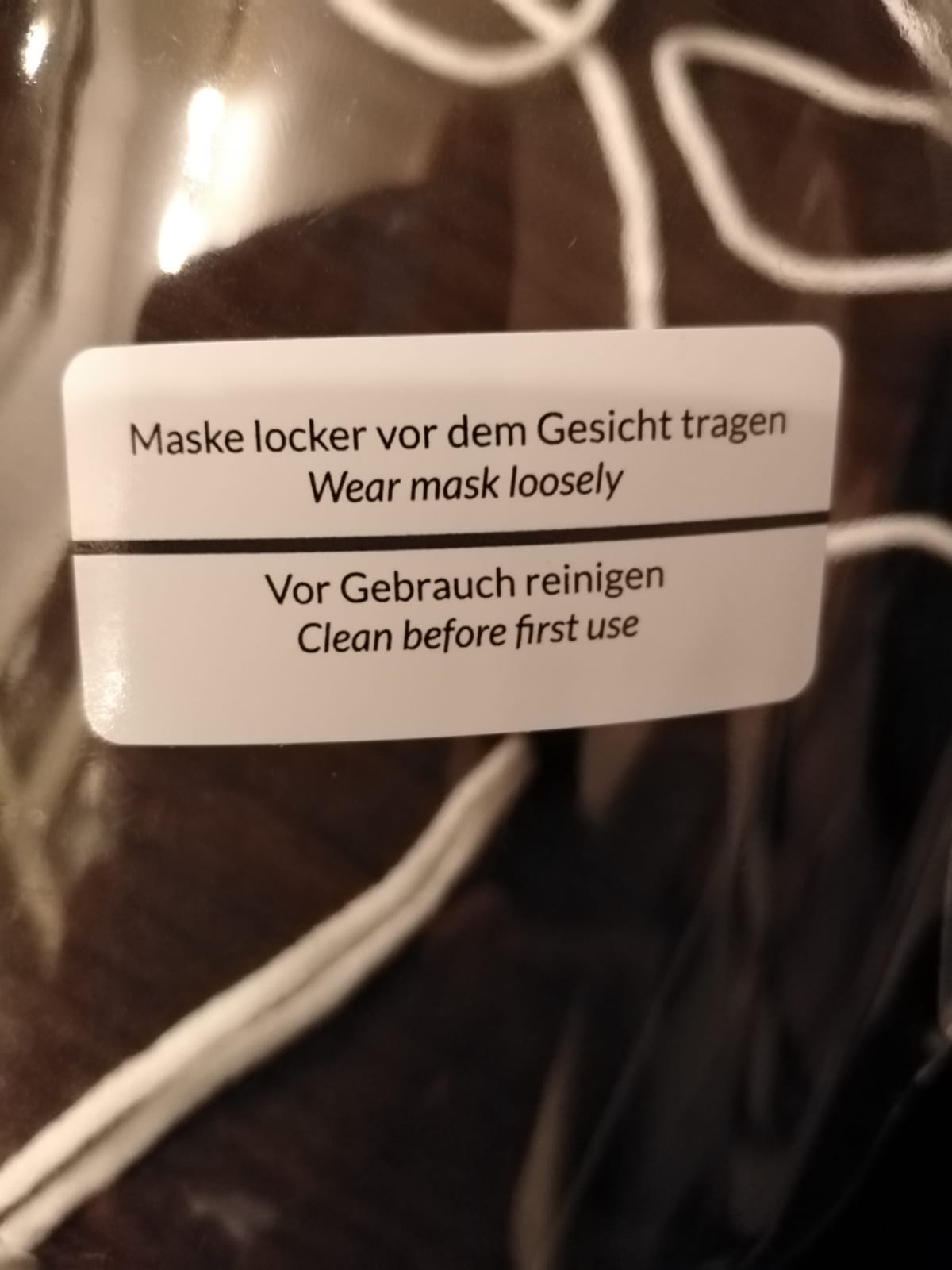 Gebrauchsanweisung f�r die Transparente Maske