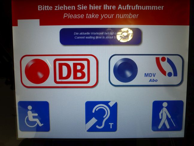 Touchscreen mit T-Symbol