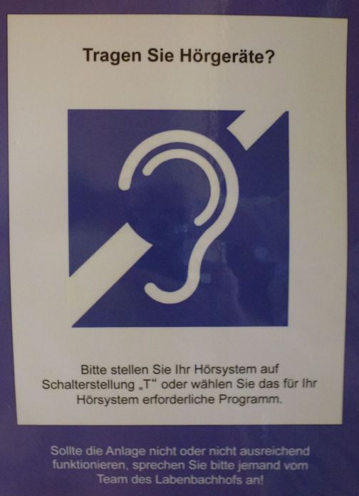 Hinweisschild auf Induktion